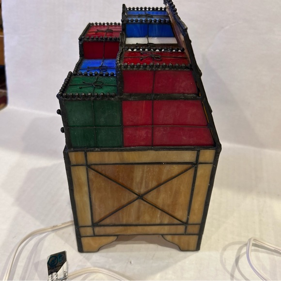Special Times Genuine Stained Glass Lighted toy box Vintage working no box - Picture 12 of 15